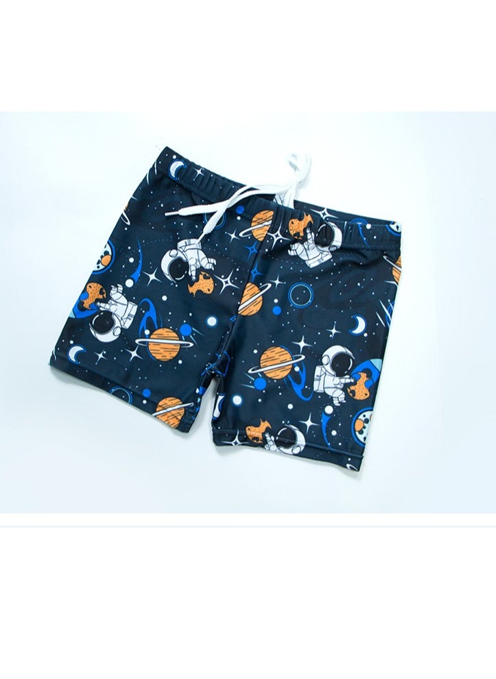 Generic - Astronaut Print Kids Swimwear Set (3-Piece) with Swim Cap – Comfortable & UV-Protective - Image 1