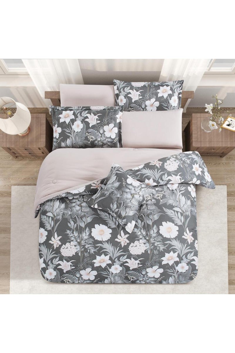 Melen Summer Double Reversible Bedspread 7-Piece - Orka - Cream - Beige - Image 5