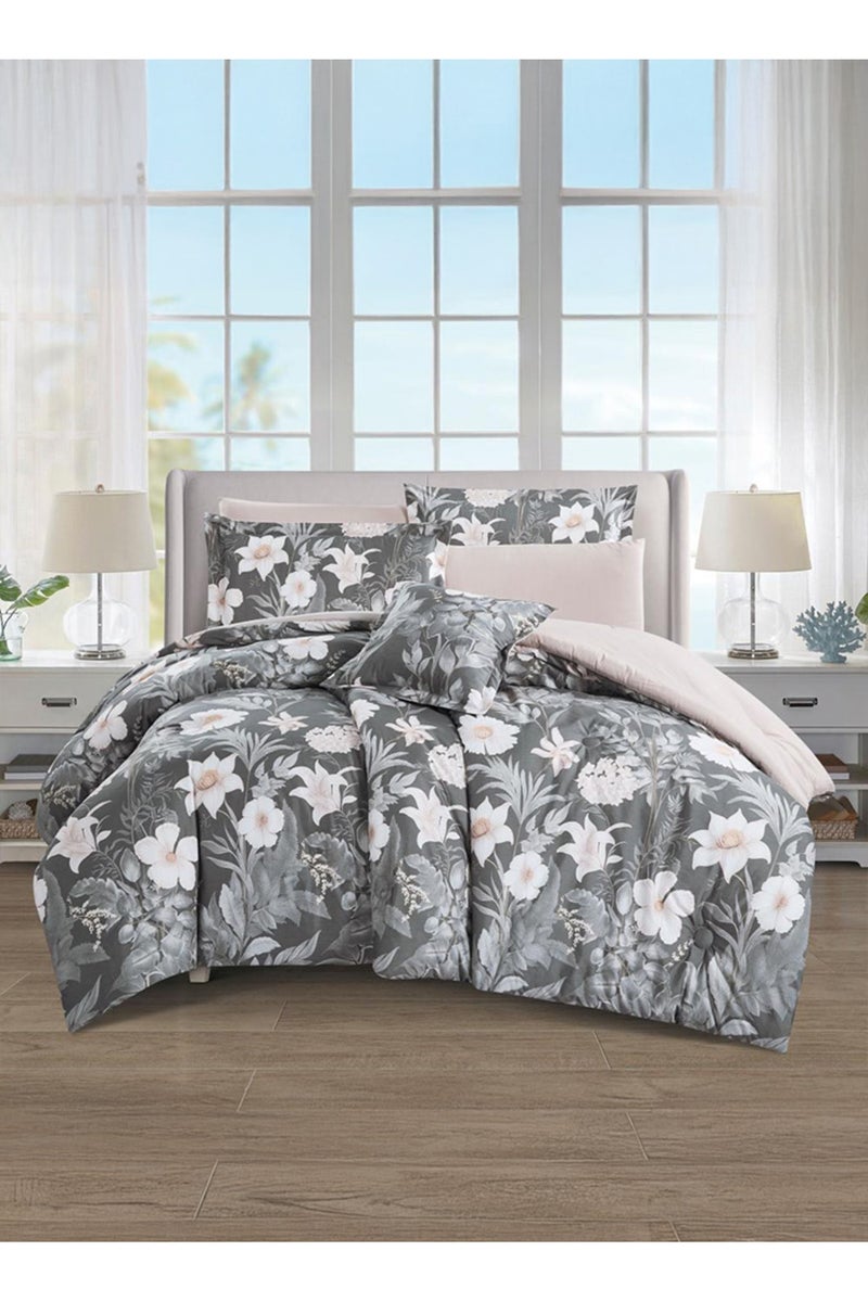 Melen Summer Double Reversible Bedspread 7-Piece - Orka - Cream - Beige - Image 1