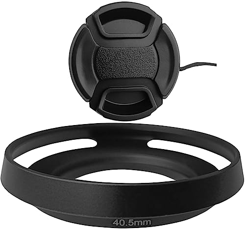 HUIPUXIANG 40.5mm Lens Hood+Lens Cap Cover for Sony E PZ 16-50mm f/3.5-5.6 OSS Lens On Sony Alpha ZV-E10 ZV-1F ZV1F A6600 A6500 A6400 A6300 A6100 A6000 A5100 A5000 - Image 1