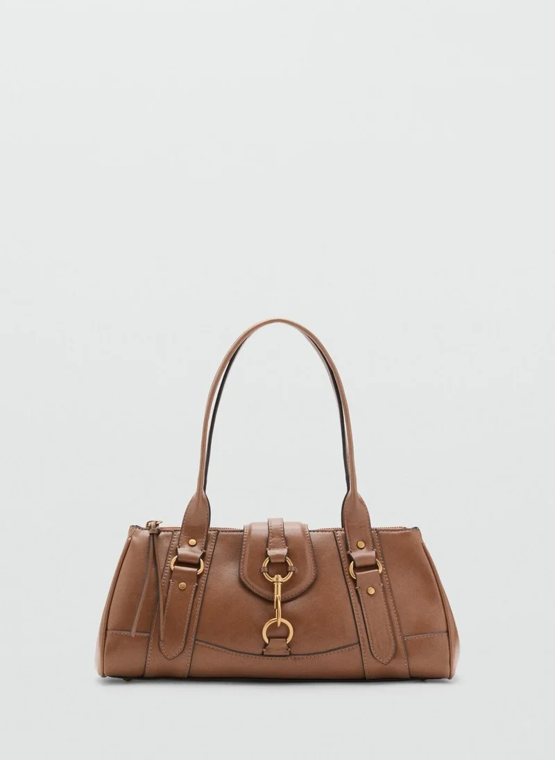 MANGO Medium shoulder bag with snap hook