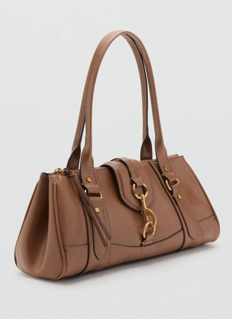 MANGO Medium shoulder bag with snap hook
