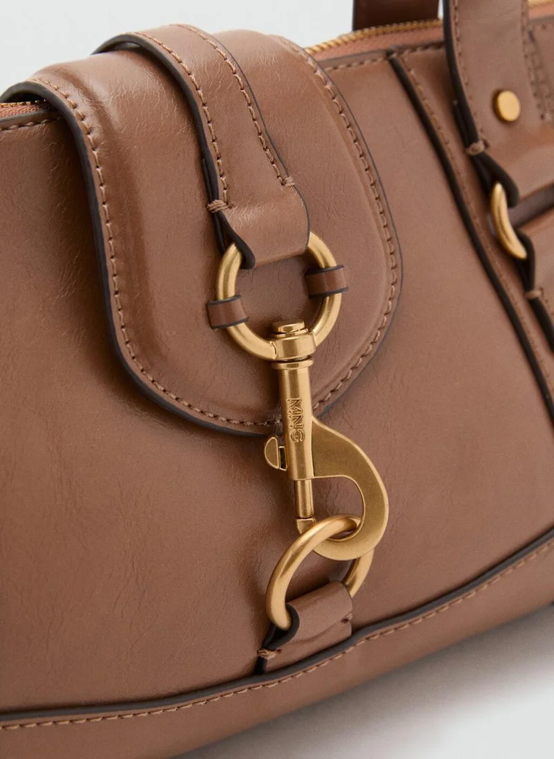 MANGO Medium shoulder bag with snap hook