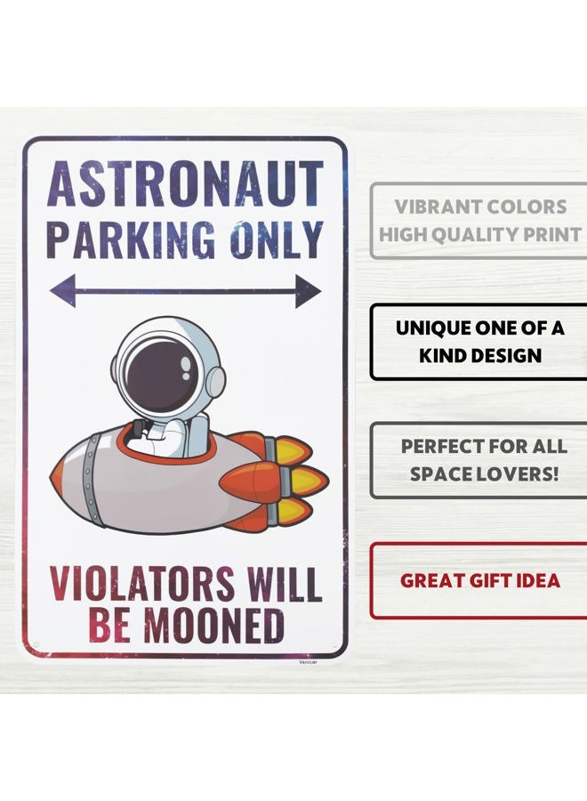 Venicor Astronaut Space Sign Decor - 9 x 14 Inches - Aluminum - Space Gifts for Boys Girls Decorations Stickers Poster Tapestry Stuff - Image 3