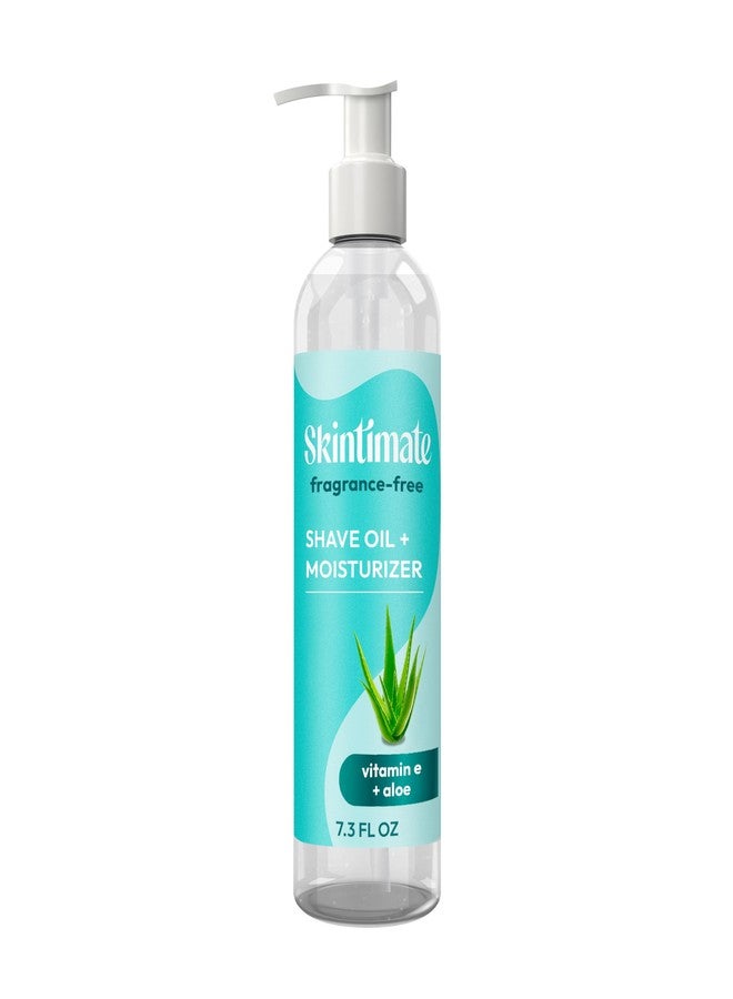 Skintimate 2-in-1 Shave Oil & Moisturizer, Fragrance Free, 7.3oz | Shaving Oil, After Shave for Women Bikini Area Moisturizer with Vitamin E and Aloe, Shaving Cream Alternative, 7.3 fl oz - Image 1