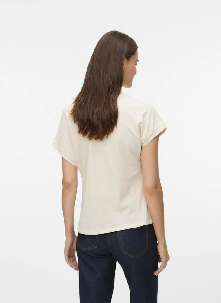 فيرو مودا تيشيرت بياقة دائرية في إم جاناس