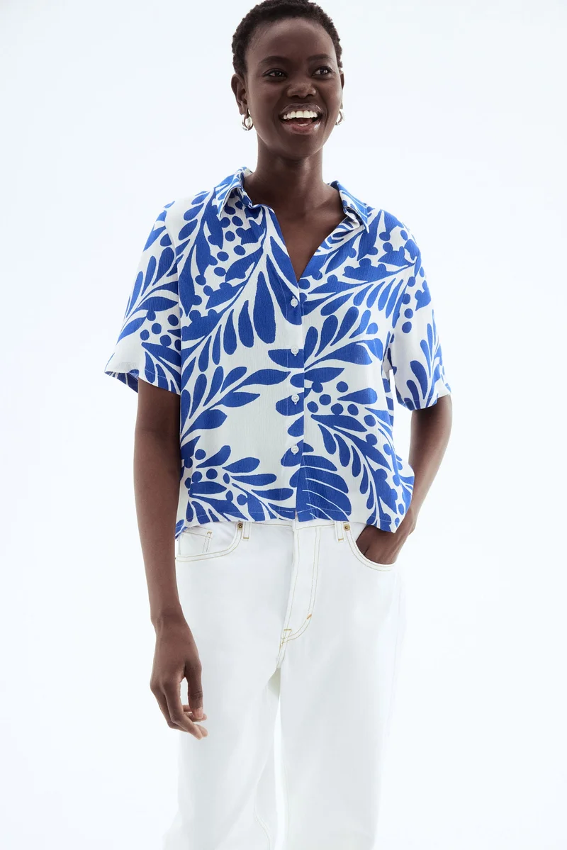 H&M Crinkled viscose shirt