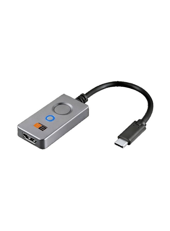 محول 2B (DC362) من Type-C إلى HDMI، يدعم التشغيل الفوري (Plug and Play) ومتوافق مع جهاز Switch، بطول 10 سم - أسود