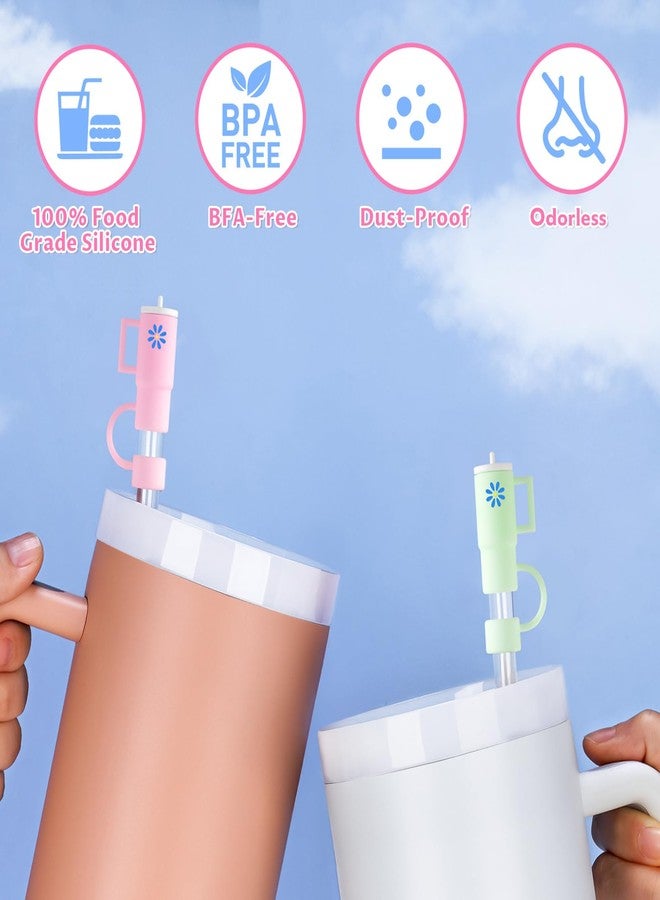 ان اي هوم مجموعة أغطية ماصة سيليكون من NiHome، 6 قطع، مناسبة لأكواب ستانلي كوينشر H2.0 سعة 30 أونصة/40 أونصة، مقاس 0.4 بوصة/10 مم، متوافقة مع أكواب ستانلي، أغطية طرفية للماصة مقاومة للغبار، خالية من مادة BPA، قابلة لإعادة الاستخدام - Image 2