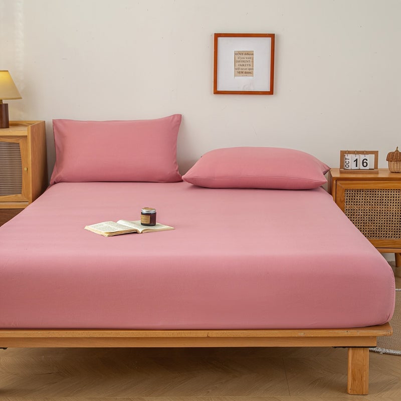 1pc New Skin-Friendly, Soft, and Comfortable Fitted Sheet, Suitable for Bedroom Mattress Protector - Image 1