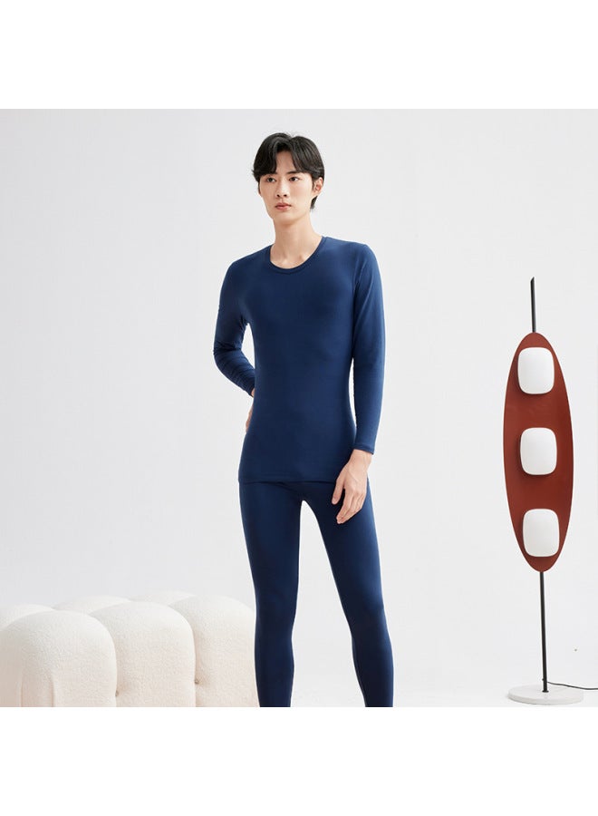 190g Warm Thermal Underwear Set For Men And Women, Pure Cotton Autumn Clothes, Women's Base Layer Round Neck Slip-on Thermal
