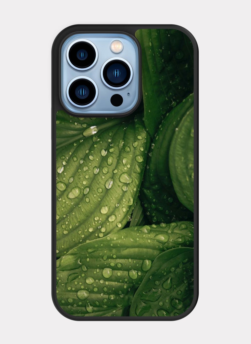 PXLAAT iPhone 13 Pro case cover Green Leafs - Image 1