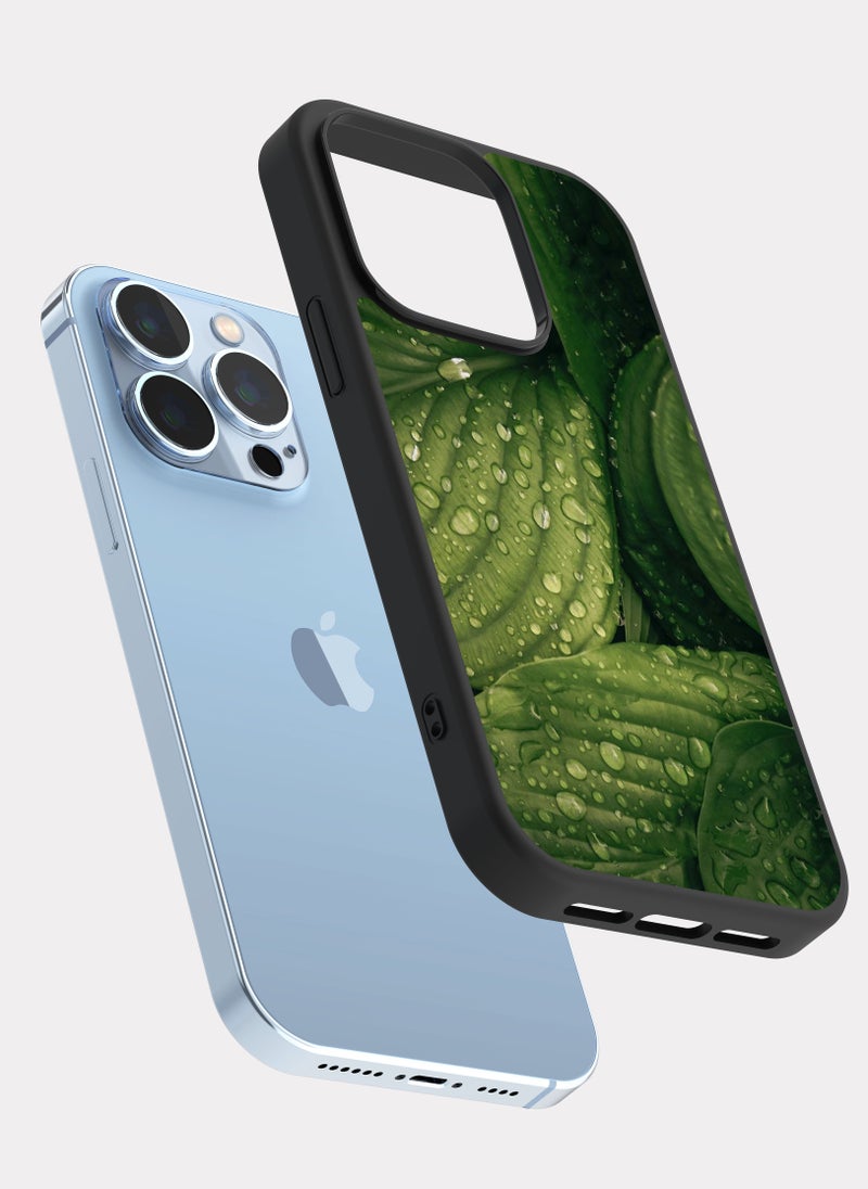 PXLAAT iPhone 13 Pro case cover Green Leafs - Image 2