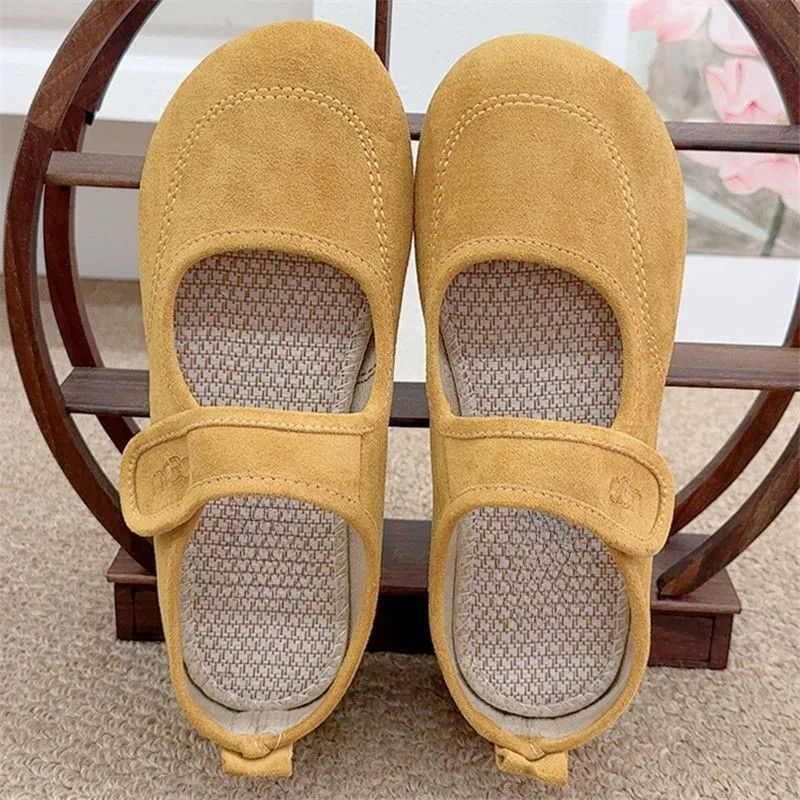 Women's Casual Flat Loafer Shoes - Breathable, Velcro, Low Heel - Image 5