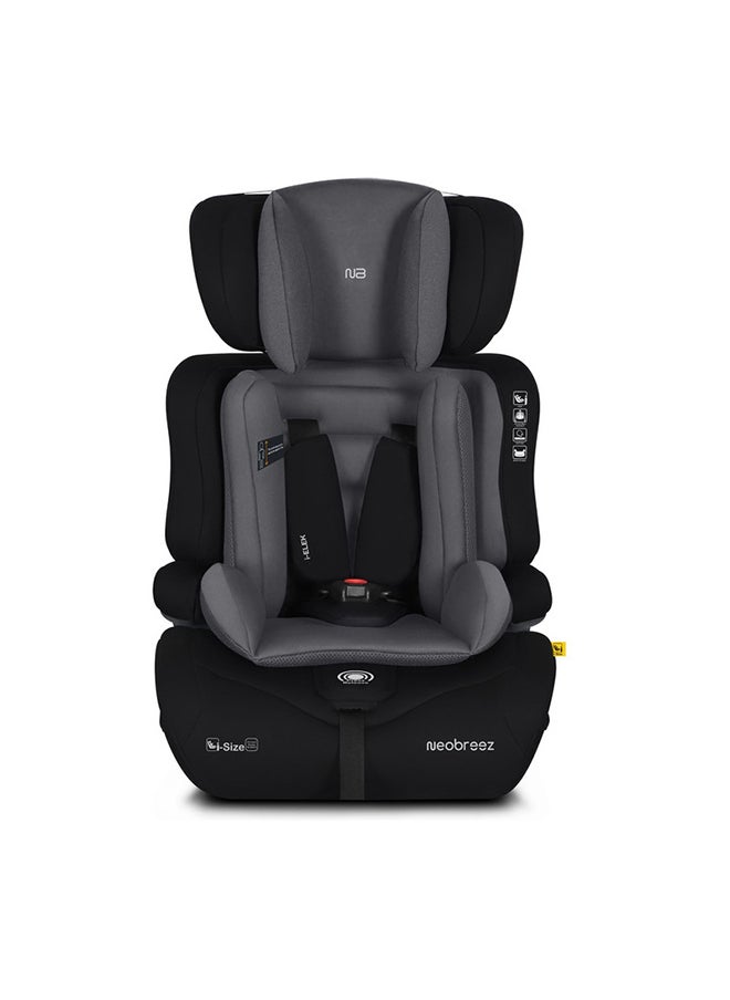 neobreez I-Elek 3 In 1 Universal Children‘S I-Size Toddler Car Seat, Ece R129, Group 1/2/3, High Back Booster Seat, Adjustable Headrest, 3-Point Safety Belt, 5 Point Harness  (9-36 Kg, 76-150 Cm, 15M To 12Yrs)  - Image 1