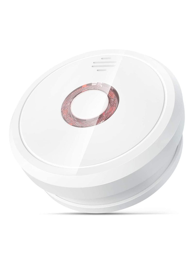 Captaintech Smoke Alarm Battery Operated Detector with 10 Years Life 5 Photoelectric Fire Alarms for Home LED Indicator Silence Button - Image 1