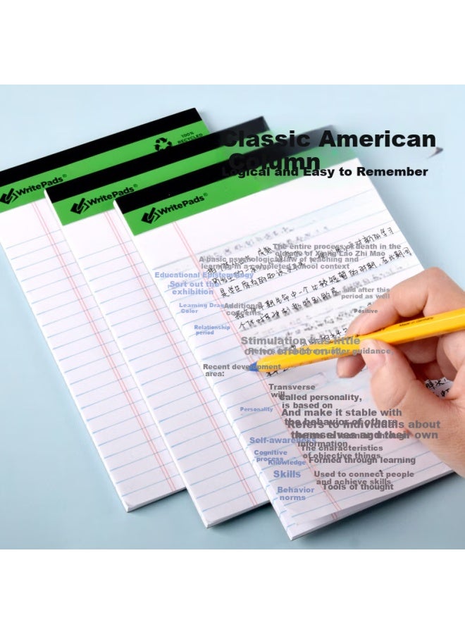 Kaisa (Kaisa) Writepads American Style Flip Paper A5/50 Sheets Notebook Flip Paper Book Upturned Notepad Draft Book 12-Pack Work Notebook - Image 5