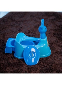 Nabhya Potty Toilet Trainer Seat Chair With Lid And High Back Support For Toddler Boys Girls (Age 7 Months To 3 Years) (Blue)  - Image 1