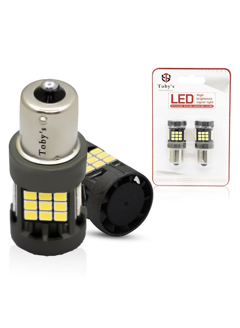 توبيز مصابيح Toby's Super Bright Power T20 1156 36SMD LED مع استبدال رقاقة 2835 لأضواء الفرامل الخلفية (أبيض) - Image 1
