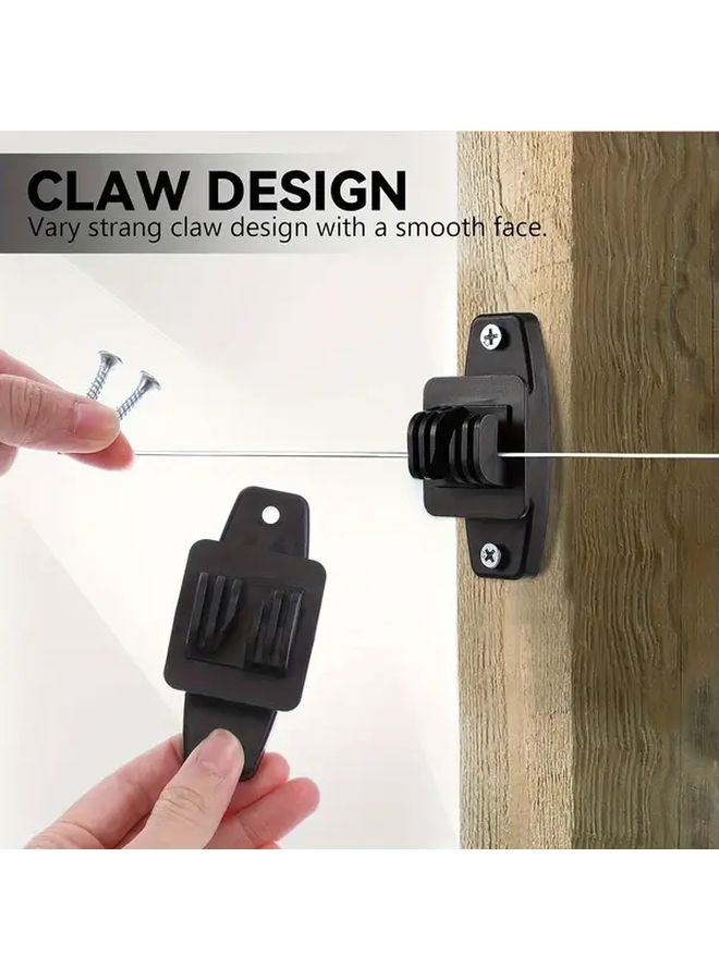 25 قطعة عازل سياج متين بفتحات تركيب مقاوم للعوامل الجوية من البلاستيك - Image 5