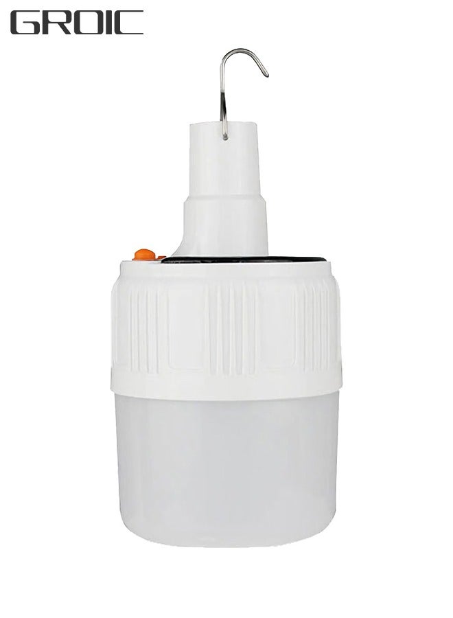 GROIC 1000LM Remote Control Solar Or Adapter Rechargeable Camping Lantern Hanging Tent Light with Power Displaying for Emergency,Hurricane, Outdoor,Power Outage, Hiking - Image 1