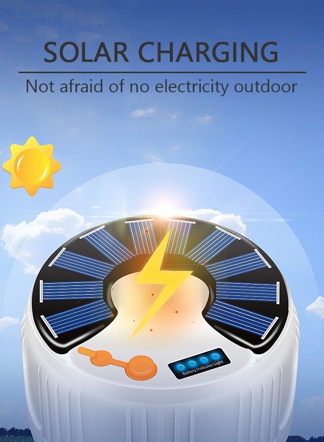 GROIC 1000LM Remote Control Solar Or Adapter Rechargeable Camping Lantern Hanging Tent Light with Power Displaying for Emergency,Hurricane, Outdoor,Power Outage, Hiking - Image 4