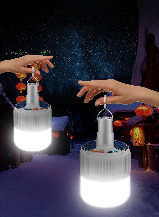 GROIC 1000LM Remote Control Solar Or Adapter Rechargeable Camping Lantern Hanging Tent Light with Power Displaying for Emergency,Hurricane, Outdoor,Power Outage, Hiking - Image 5