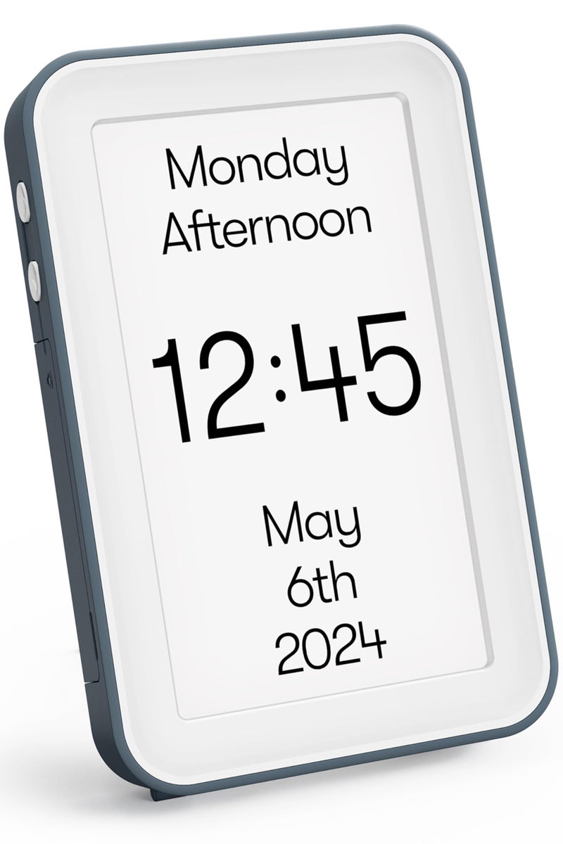 Relish ساعة ريلش داي كونكت الرقمية الكبيرة لمرضى الخرف مع تقويم يومي وساعة رقمية لكبار السن والأشخاص الذين يعانون من فقدان الذاكرة بأرقام كبيرة وتاريخ ووقت