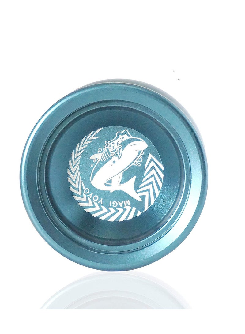 SYOSI YOYO Pro Unresponsive Yoyos N12 Shark Honor Magic Yoyo Metal Yo-yos Professional Yo Yo, Dark Blue - Image 5