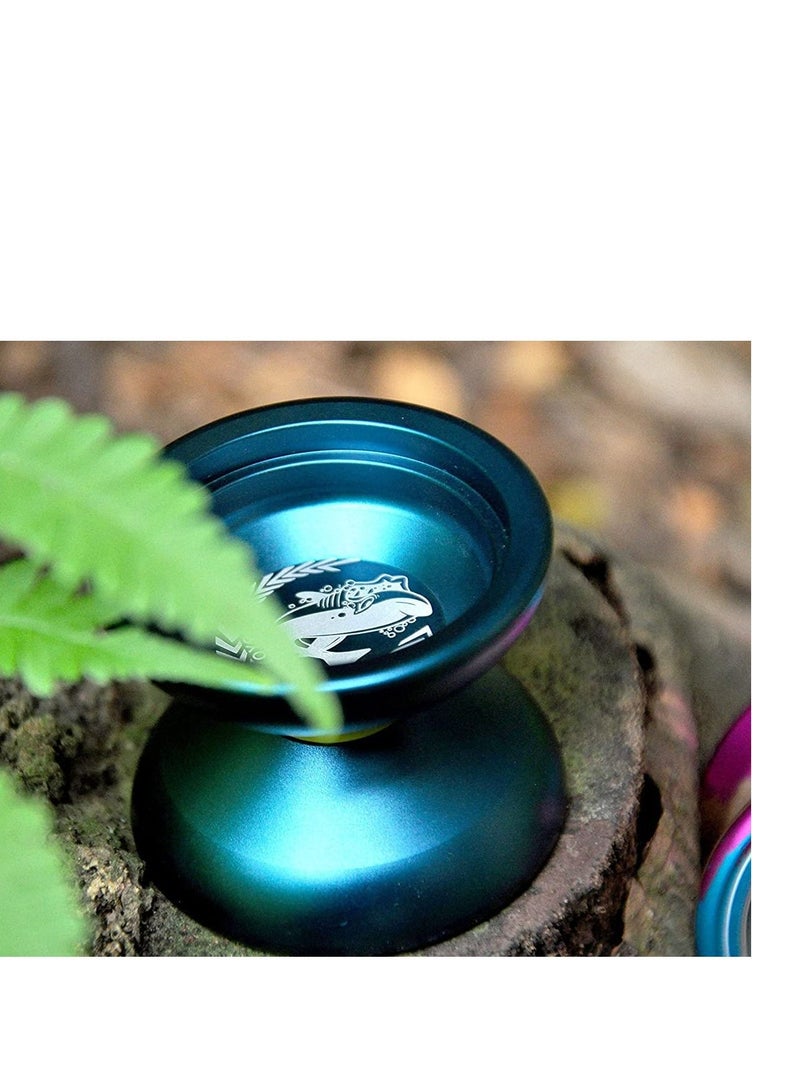 SYOSI YOYO Pro Unresponsive Yoyos N12 Shark Honor Magic Yoyo Metal Yo-yos Professional Yo Yo, Dark Blue - Image 4