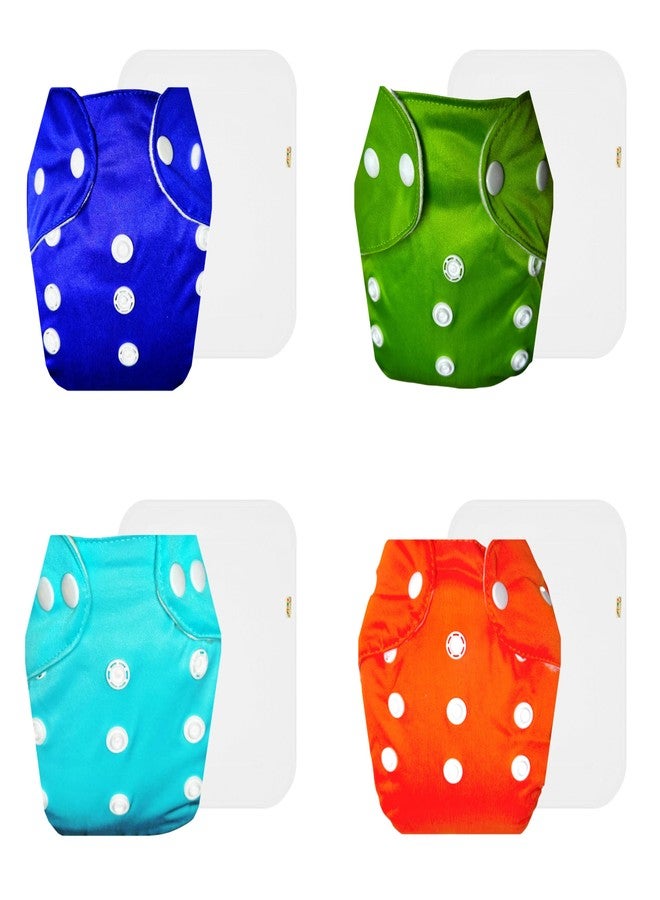 حفاضات دمبلدو لايت القماشية مع حشوة قطنية (عبوة من 4) | ناعمة ولطيفة | وسادة ماصة من 6 طبقات | أزرار كبس قابلة للتعديل | مثالية لفصل الصيف الهندي | من 3 أشهر إلى سنتين | للجنسين - Image 1