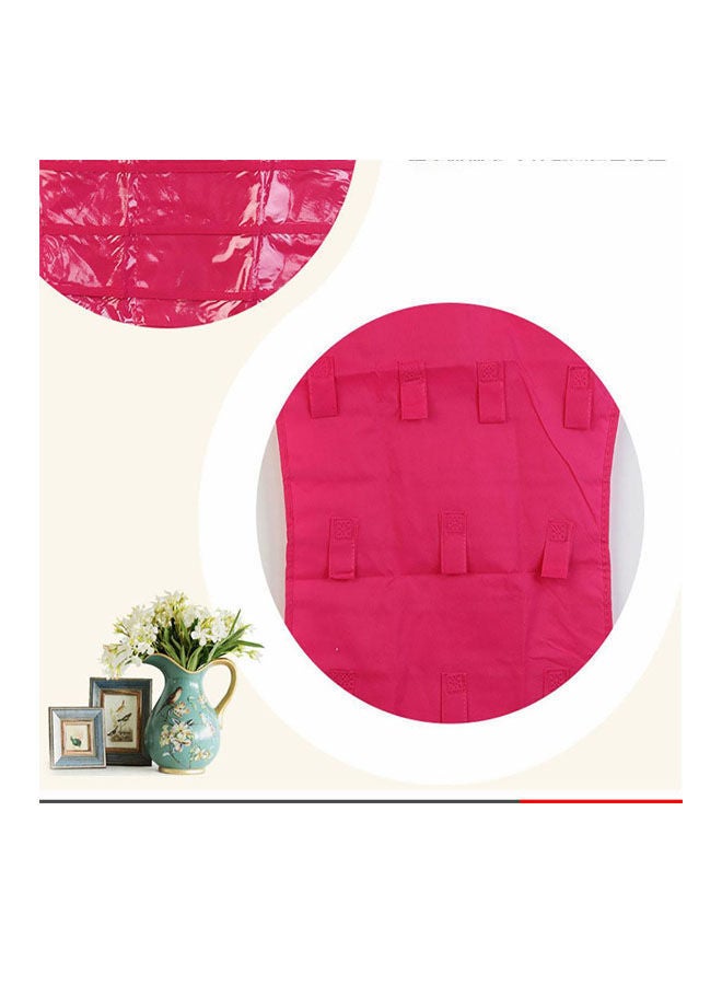 NIBEMINENT Hanging Storage Organizer Pink/Clear 30×3×15centimeter - Image 2