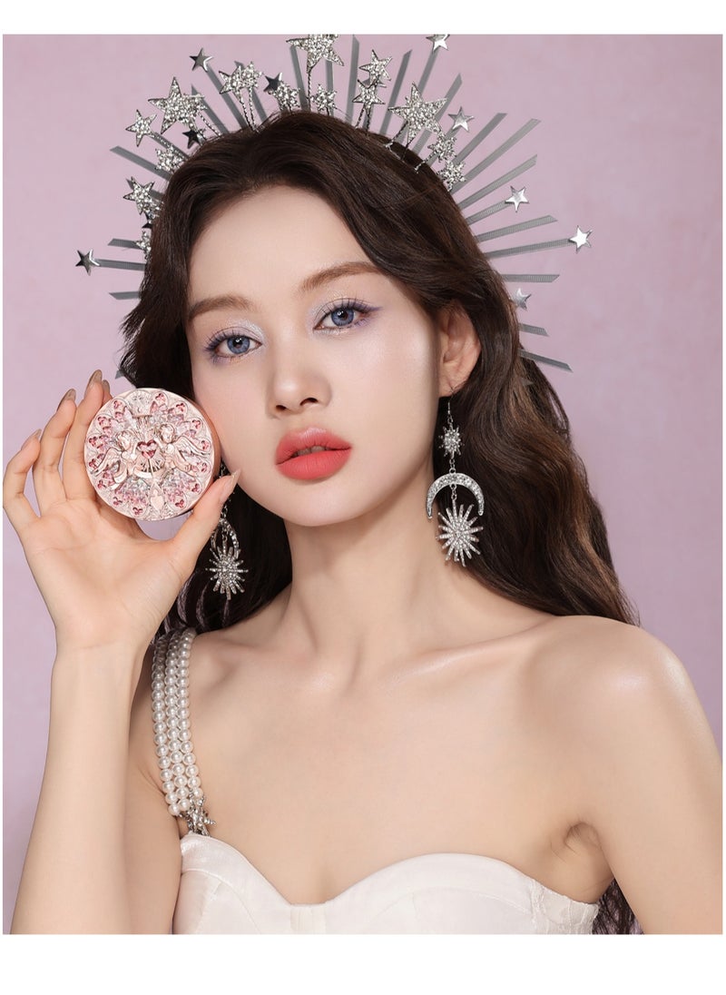 Flower Knows - Flower Knows Little A Embossed Face Highlighter Palette - Diamond Glitter, 3D Contour, Water Light Formula for Brightening and High Light Effect (L03 Chanting Anthem, 8g) - Image 1