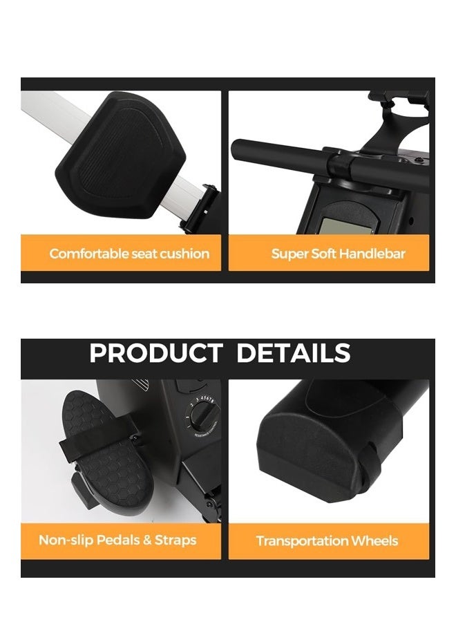 الكوتش آلة تجديف المنزلية  للطي المغناطيسي التحكم داخلي ممارسة الرياضة المنزلية - Image 3