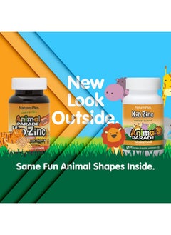 Natures Plus Naturesplus Animal Parade Kidzinc Tangerine Flavor 90 Animalshaped Lozenges Pack Of 2 Organically Chelated Zinc Vegan Gluten Free 180 Total Servings  - Image 2