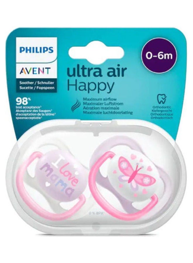 Pacifier Air Coll 0-6m 2PK