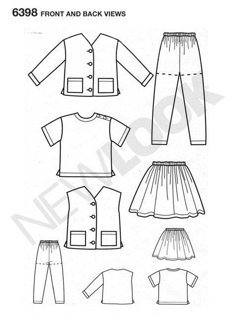 New Look Sewing Pattern Size A (2-3-4-5-6-7)