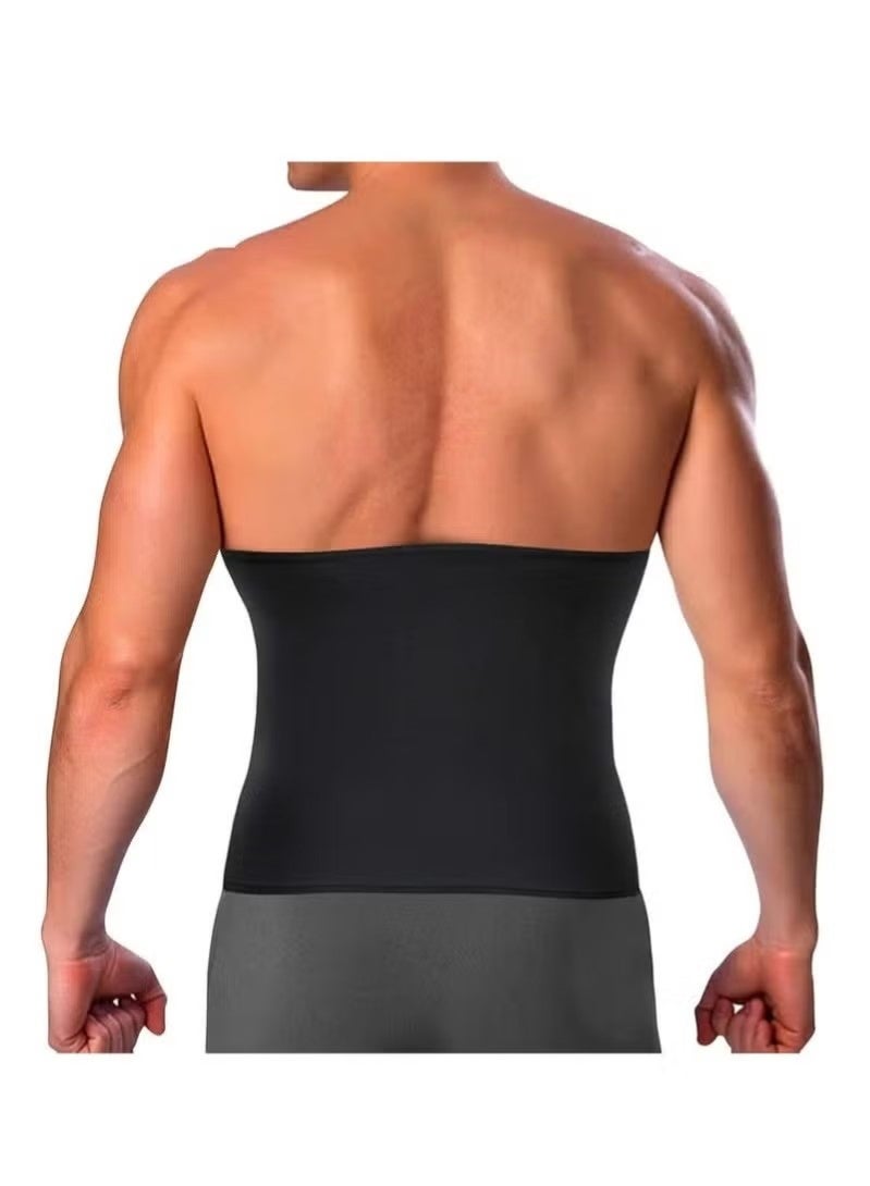 فرحة متطورة مشذب الخصر للرجال، مدرب المعدة، مقاس L-XL، أسود - Image 3