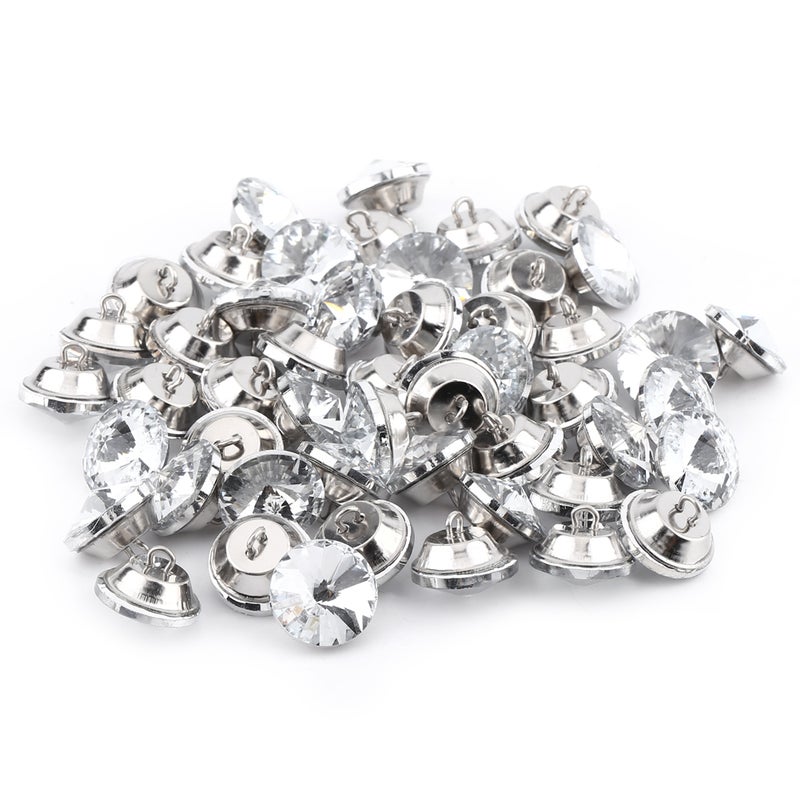 50PCS/LOT Rhinestone Crystal Buttons Sewing Sofa DIY Handmade Craft Decoration 25MM - Image 1