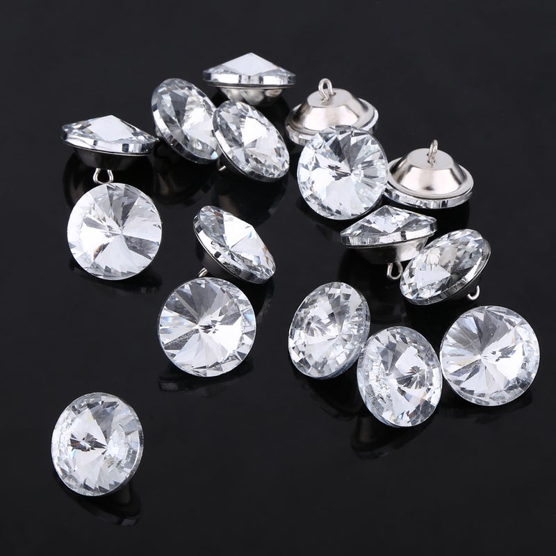 50PCS/LOT Rhinestone Crystal Buttons Sewing Sofa DIY Handmade Craft Decoration 25MM - Image 2