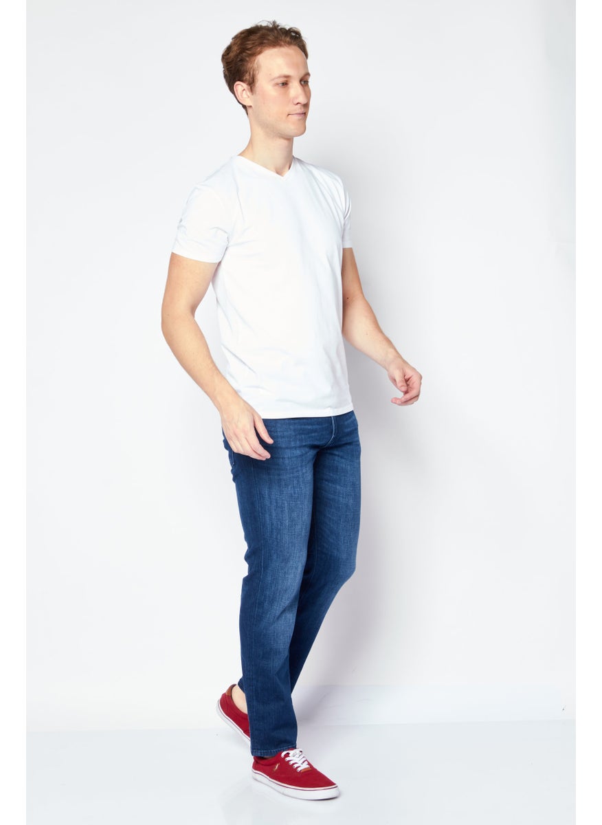 Selected Homme جينز رجالي مستقيم القصة مغسول ومرن، أزرق  - Image 2