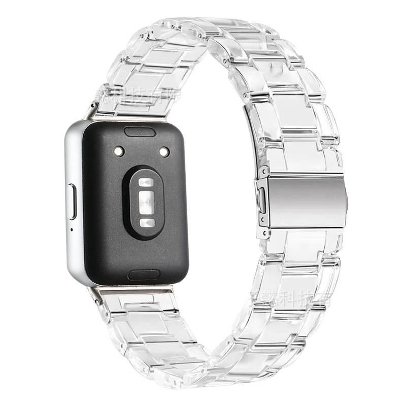 سوار ساعة ذكية متوافق مع Samsung Galaxy Watch 40/41/44/45/47mm بملاءمة قابلة للتعديل وحزام بديل باللون شفاف قابل للتعديل - Image 2