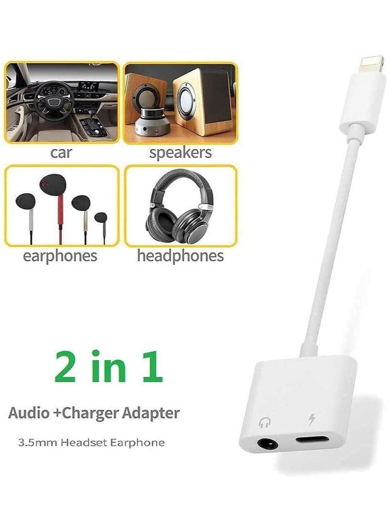 ELTRAZONE 2 في 1 Lightning إلى مقبس صوت سماعة رأس مقاس 3.5 مم + كابل شحن - Image 3