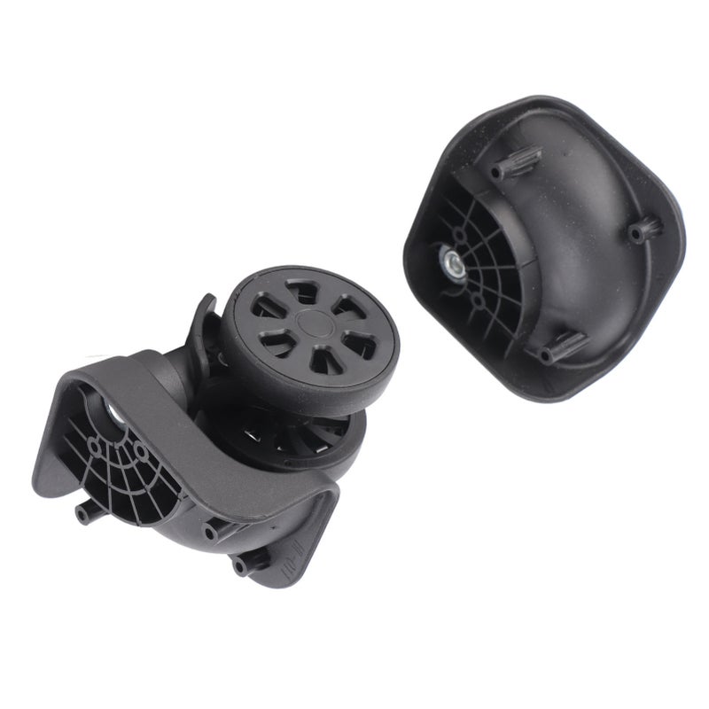 1 Pair Black Luggage Suitcase Caster Swivel Universal Wheel Nylon for Repair Replacement - Image 2