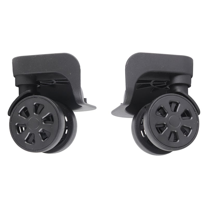 1 Pair Black Luggage Suitcase Caster Swivel Universal Wheel Nylon for Repair Replacement - Image 1