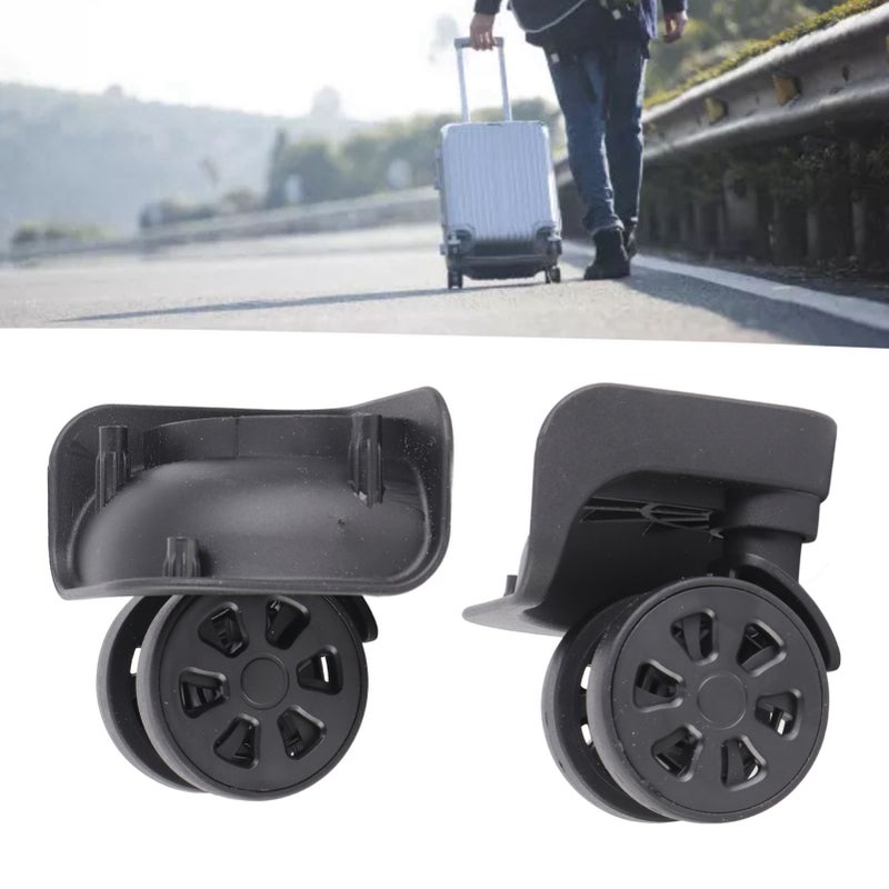 1 Pair Black Luggage Suitcase Caster Swivel Universal Wheel Nylon for Repair Replacement - Image 5
