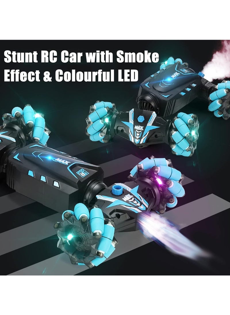 LR - Stunt Car, 4WD 2.4GHz Remote Control Gesture Sensor Toy Cars, 360° Rotating Off Road Vehicle with Lights Music & Spray Launcher, Toy Cars for kids - Image 1