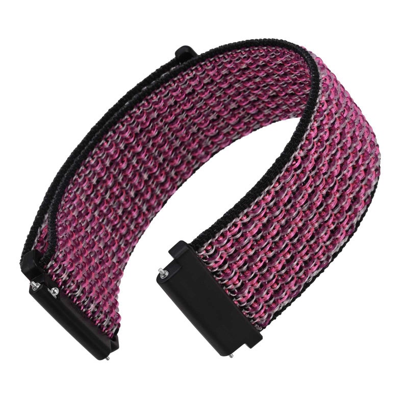 WOCCI 22mm Adjustable Nylon Watch Band Quick Release Sport Loop Strap Ripe Plum - Image 2