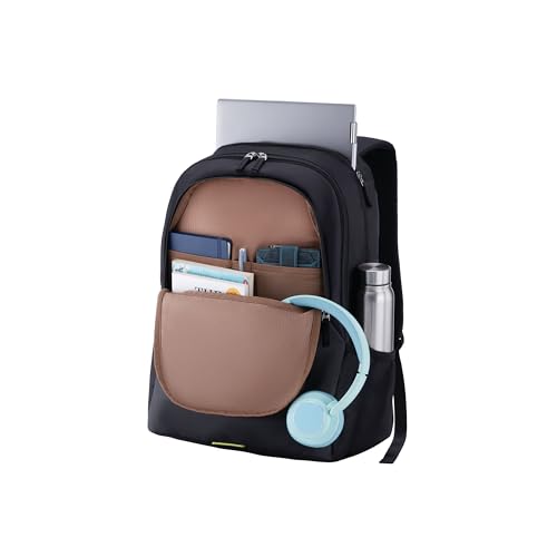 Kamiliant by American Tourister Dissenter Office Laptop Backpack with 15 Inch Laptop Compartment, 33 L Capacity, Ergonomically Designed with Bottle Holder for Men And Women - Black, Polyester - Image 3