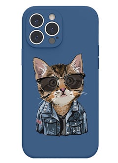 Protective Slim Fit Case Liquid Silicone Cover with Full Body Protection Anti-Scratch Shockproof Case For iPhone 15 Pro Max Blue  - Sweet Summer Time